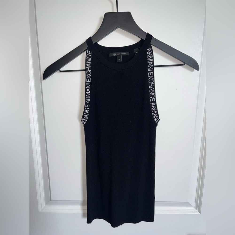 Black and White Knit Armani Exchange Top